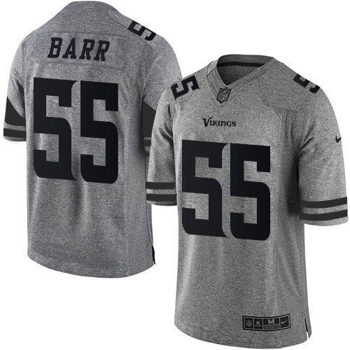 Nike Minnesota Vikings #55 Anthony Barr Gray Stitched NFL Limited Gridiron Gray Jersey