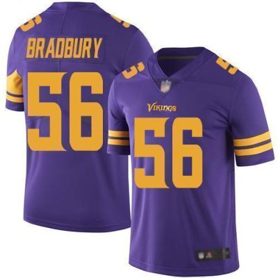 Nike Minnesota Vikings #56 Garrett Bradbury Purple Stitched NFL Limited Rush Jersey