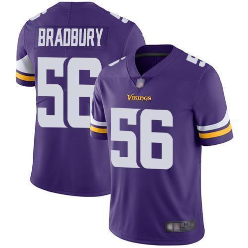 Nike Minnesota Vikings #56 Garrett Bradbury Purple Team Color Stitched NFL Vapor Untouchable Limited Jersey