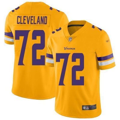 Nike Minnesota Vikings #72 Ezra Cleveland Gold Stitched NFL Limited Inverted Legend Jersey
