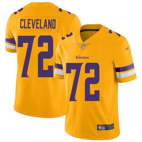 Nike Minnesota Vikings #72 Ezra Cleveland Gold Stitched NFL Limited Inverted Legend Jersey