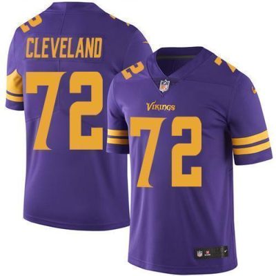 Nike Minnesota Vikings #72 Ezra Cleveland Purple Stitched NFL Limited Rush Jersey