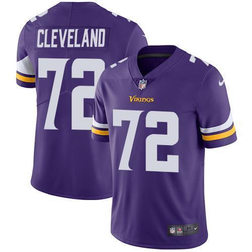 Nike Minnesota Vikings #72 Ezra Cleveland Purple Team Color Stitched NFL Vapor Untouchable Limited Jersey