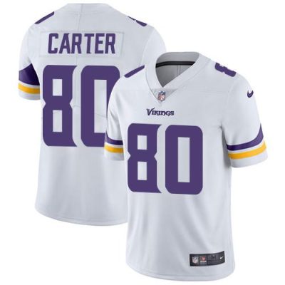 Nike Minnesota Vikings #80 Cris Carter White Stitched NFL Vapor Untouchable Limited Jersey