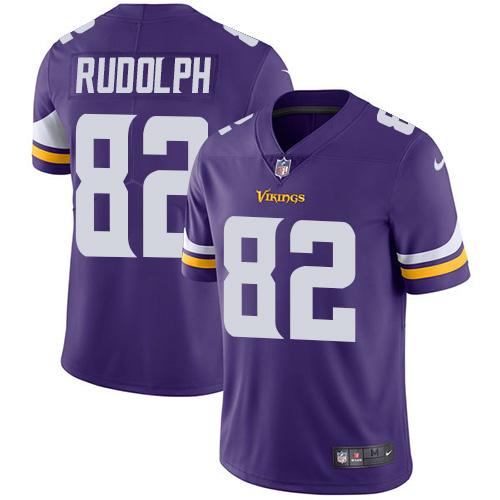 Nike Minnesota Vikings #82 Kyle Rudolph Purple Team Color Stitched NFL Vapor Untouchable Limited Jersey