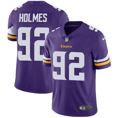 Nike Minnesota Vikings #92 Jalyn Holmes Purple Team Color Stitched NFL Vapor Untouchable Limited Jersey