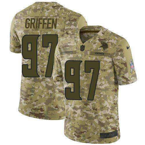 Nike Minnesota Vikings #97 Everson Griffen Camo Stitched NFL Limited 2018 Salute To Service Jersey