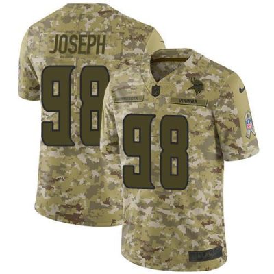 Nike Minnesota Vikings #98 Linval Joseph Camo Stitched NFL Limited 2018 Salute To Service Jersey