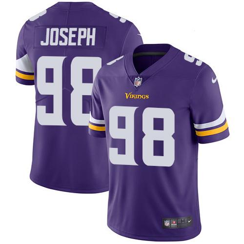 Nike Minnesota Vikings #98 Linval Joseph Purple Team Color Stitched NFL Vapor Untouchable Limited Jersey