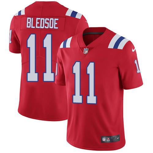Nike New England Patriots #11 Drew Bledsoe Red Alternate Stitched NFL Vapor Untouchable Limited Jersey