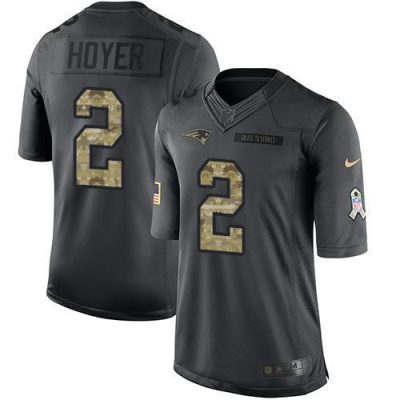 Nike New England Patriots #2 Brian Hoyer Black Stitched NFL Limited 2016 Salute to Service Jersey
