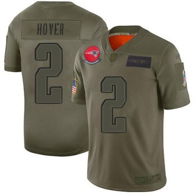 Nike New England Patriots #2 Brian Hoyer Camo Stitched NFL Limited 2019 Salute To Service Jersey