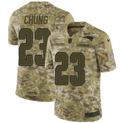 Nike New England Patriots #23 Patrick Chung Camo Stitched NFL Limited 2018 Salute To Service Jersey