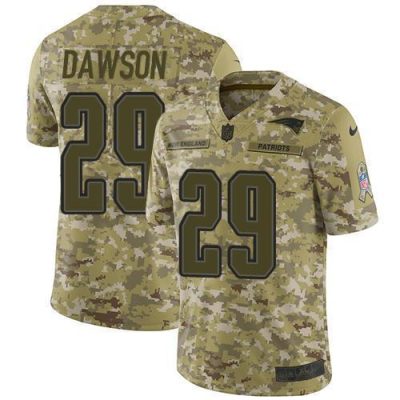 Nike New England Patriots #29 Duke Dawson Camo Stitched NFL Limited 2018 Salute To Service Jersey