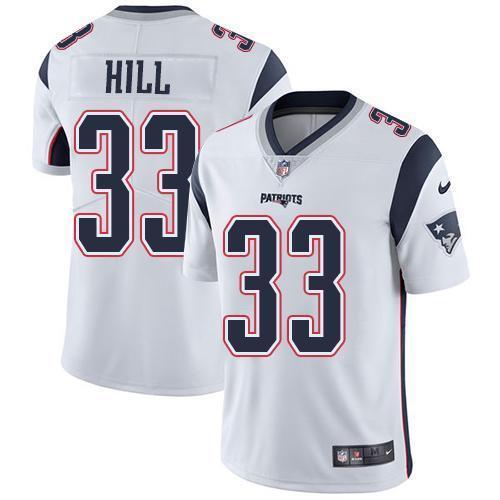 Nike New England Patriots #33 Jeremy Hill White Stitched NFL Vapor Untouchable Limited Jersey