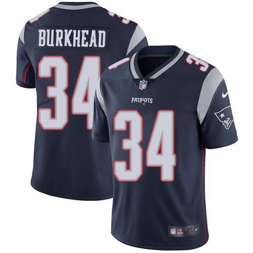 Nike New England Patriots #34 Rex Burkhead Navy Blue Team Color Stitched NFL Vapor Untouchable Limited Jersey