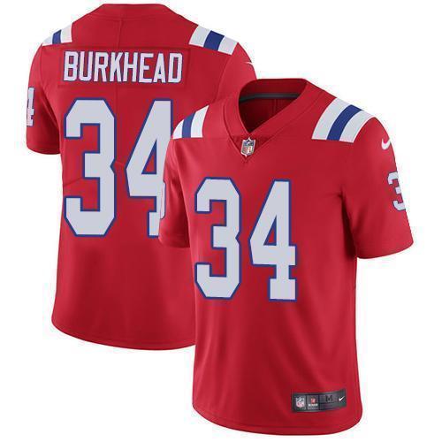 Nike New England Patriots #34 Rex Burkhead Red Alternate Stitched NFL Vapor Untouchable Limited Jersey
