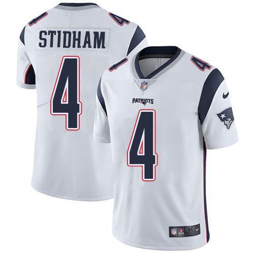 Nike New England Patriots #4 Jarrett Stidham White Stitched NFL Vapor Untouchable Limited Jersey