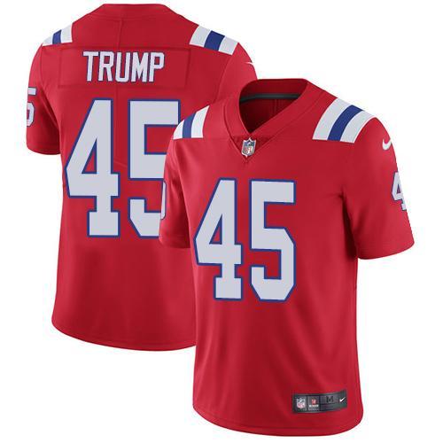 Nike New England Patriots #45 Donald Trump Red Alternate Stitched NFL Vapor Untouchable Limited Jersey