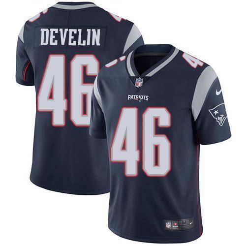 Nike New England Patriots #46 James Develin Navy Blue Team Color Stitched NFL Vapor Untouchable Limited Jersey