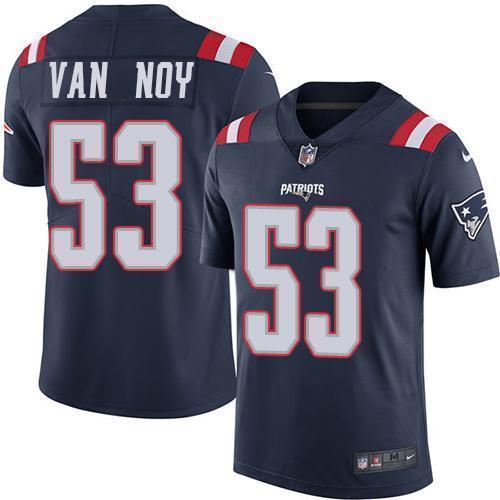 Nike New England Patriots #53 Kyle Van Noy Navy Blue Stitched NFL Limited Rush Jersey