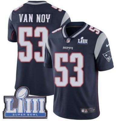 Nike New England Patriots #53 Kyle Van Noy Navy Blue Team Color Super Bowl LIII Bound Stitched NFL Vapor Untouchable Limited Jersey