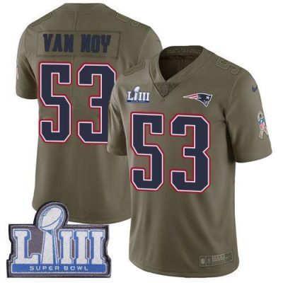 Nike New England Patriots #53 Kyle Van Noy Olive Super Bowl LIII Bound Stitched NFL Limited 2017 Salute To Service Jersey