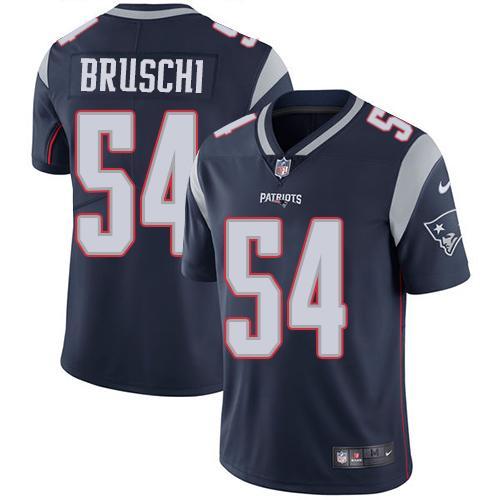 Nike New England Patriots #54 Tedy Bruschi Navy Blue Team Color Stitched NFL Vapor Untouchable Limited Jersey