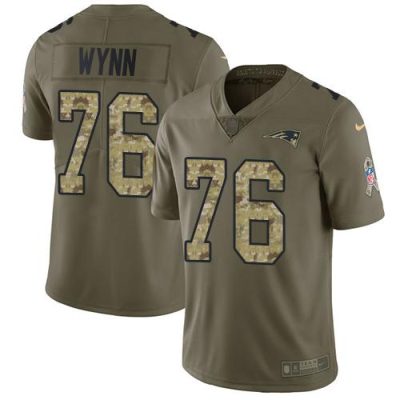 Nike New England Patriots #76 Isaiah Wynn Olive/Camo Stitched NFL Limited 2017 Salute To Service Jersey