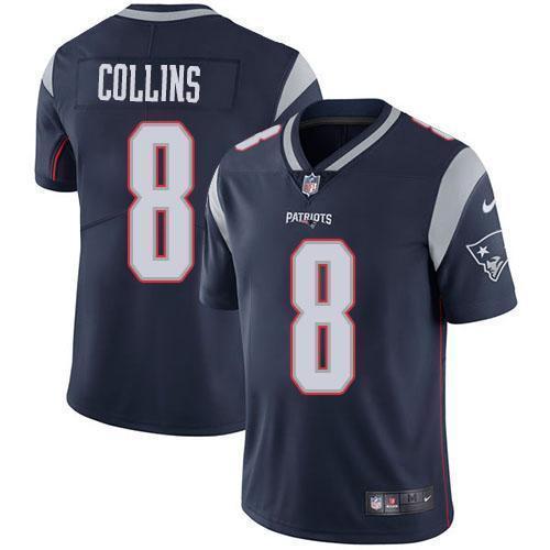 Nike New England Patriots #8 Jamie Collins Sr Navy Blue Team Color Stitched NFL Vapor Untouchable Limited Jersey