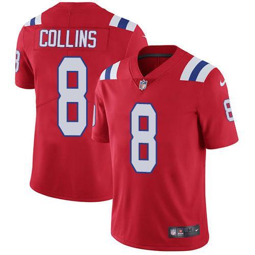 Nike New England Patriots #8 Jamie Collins Sr Red Alternate Stitched NFL Vapor Untouchable Limited Jersey