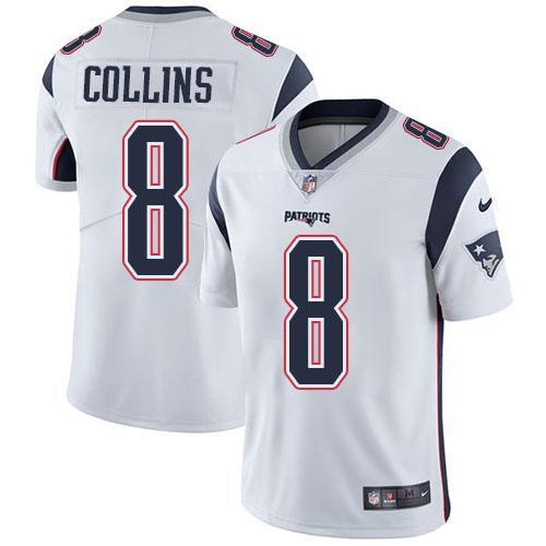Nike New England Patriots #8 Jamie Collins Sr White Stitched NFL Vapor Untouchable Limited Jersey