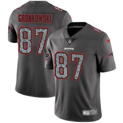 Nike New England Patriots #87 Rob Gronkowski Gray Static Stitched NFL Vapor Untouchable Limited Jersey