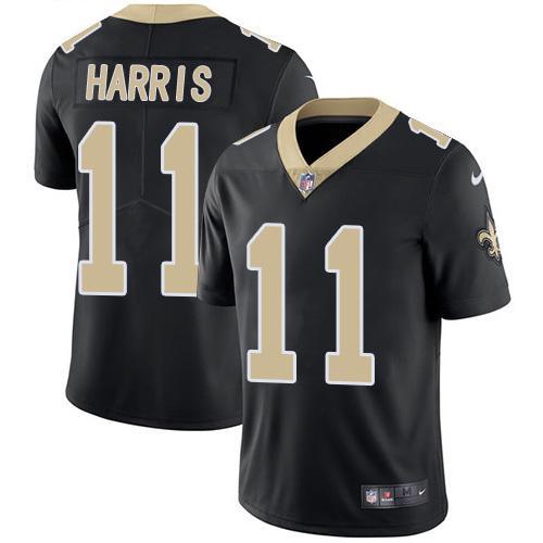 Nike New Orleans Saints #11 Deonte Harris Black Team Color Stitched NFL Vapor Untouchable Limited Jersey