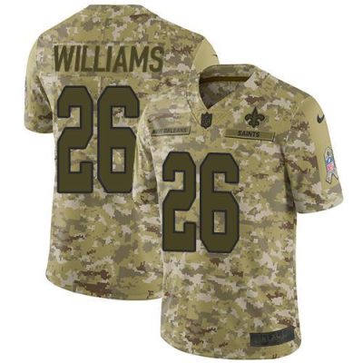 Nike New Orleans Saints #26 P.J. Williams Camo Stitched NFL Limited 2018 Salute To Service Jersey