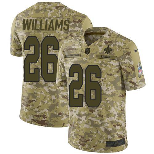 Nike New Orleans Saints #26 P.J. Williams Camo Stitched NFL Limited 2018 Salute To Service Jersey