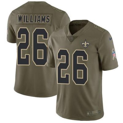 Nike New Orleans Saints #26 P.J. Williams Olive Stitched NFL Limited 2017 Salute To Service Jersey