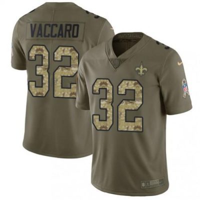 Nike New Orleans Saints #32 Kenny Vaccaro Olive/Camo Stitched NFL Limited 2017 Salute To Service Jersey