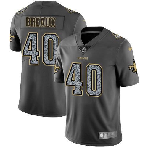 Nike New Orleans Saints #40 Delvin Breaux Gray Static Stitched NFL Vapor Untouchable Limited Jersey