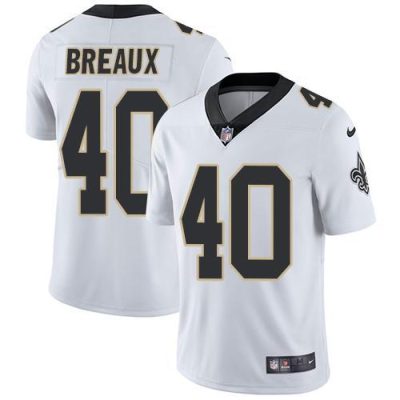 Nike New Orleans Saints #40 Delvin Breaux White Stitched NFL Vapor Untouchable Limited Jersey