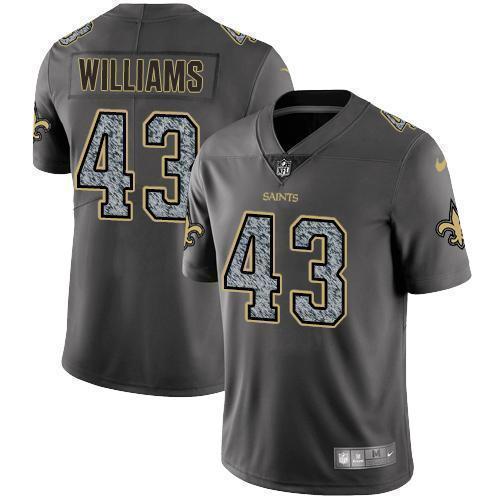 Nike New Orleans Saints #43 Marcus Williams Gray Static Stitched NFL Vapor Untouchable Limited Jersey