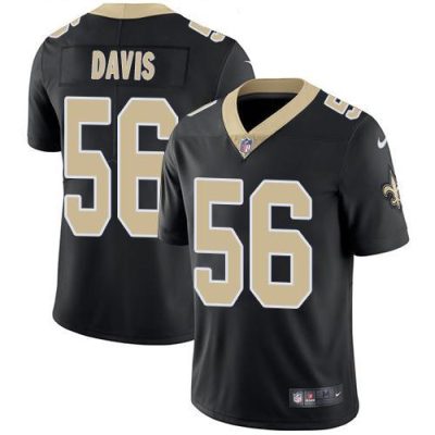 Nike New Orleans Saints #56 DeMario Davis Black Team Color Stitched NFL Vapor Untouchable Limited Jersey
