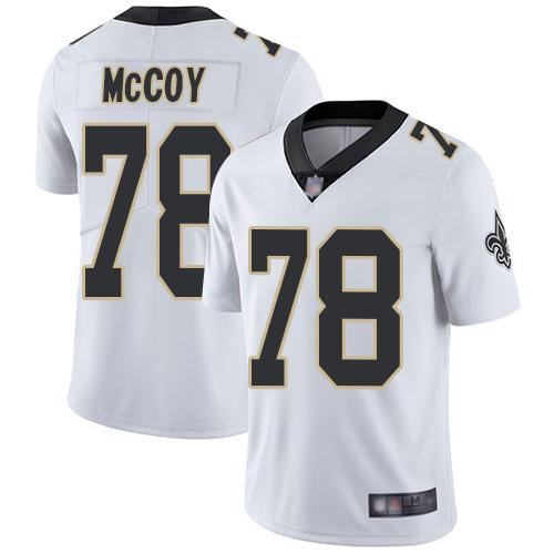 Nike New Orleans Saints #78 Erik McCoy White Stitched NFL Vapor Untouchable Limited Jersey