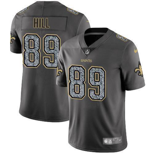 Nike New Orleans Saints #89 Josh Hill Gray Static Stitched NFL Vapor Untouchable Limited Jersey
