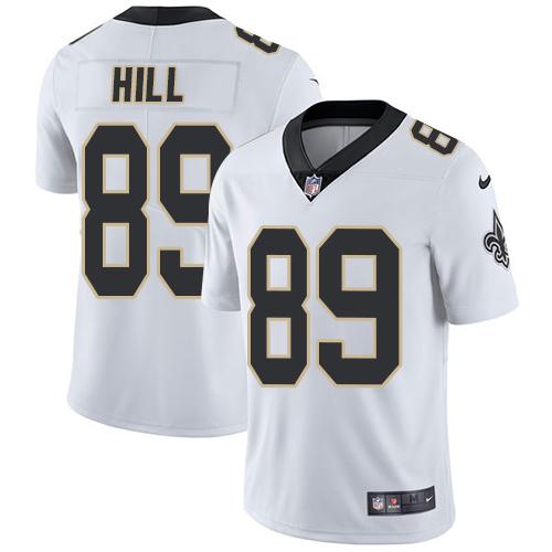 Nike New Orleans Saints #89 Josh Hill White Stitched NFL Vapor Untouchable Limited Jersey