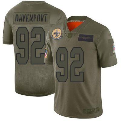 Nike New Orleans Saints #92 Marcus Davenport Camo Stitched NFL Limited 2019 Salute To Service Jersey