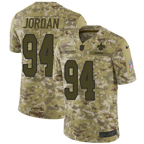 Nike New Orleans Saints #94 Cameron Jordan Camo Stitched NFL Limited 2018 Salute To Service Jersey