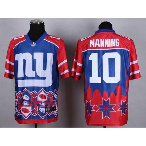 Nike New York Giants #10 Eli Manning Blue Men's Stitched NFL Elite Noble Fashion Jersey Men's