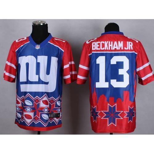 Nike New York Giants #13 Odell Beckham Jr Blue Men's Stitched NFL Elite Noble Fashion Jersey Men's