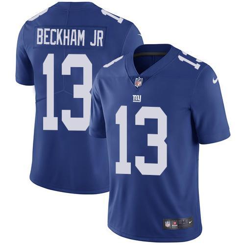 Nike New York Giants #13 Odell Beckham Jr Royal Blue Team Color Men's Stitched NFL Vapor Untouchable Limited Jersey Men's